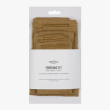 Load image into Gallery viewer, Organic Cotton Food Bag Set