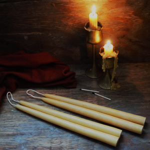 Hand-Dipped Beeswax Tapers