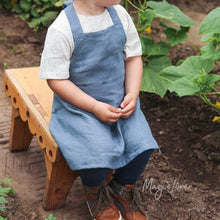 Load image into Gallery viewer, Kids Linen Chef&#39;s Apron
